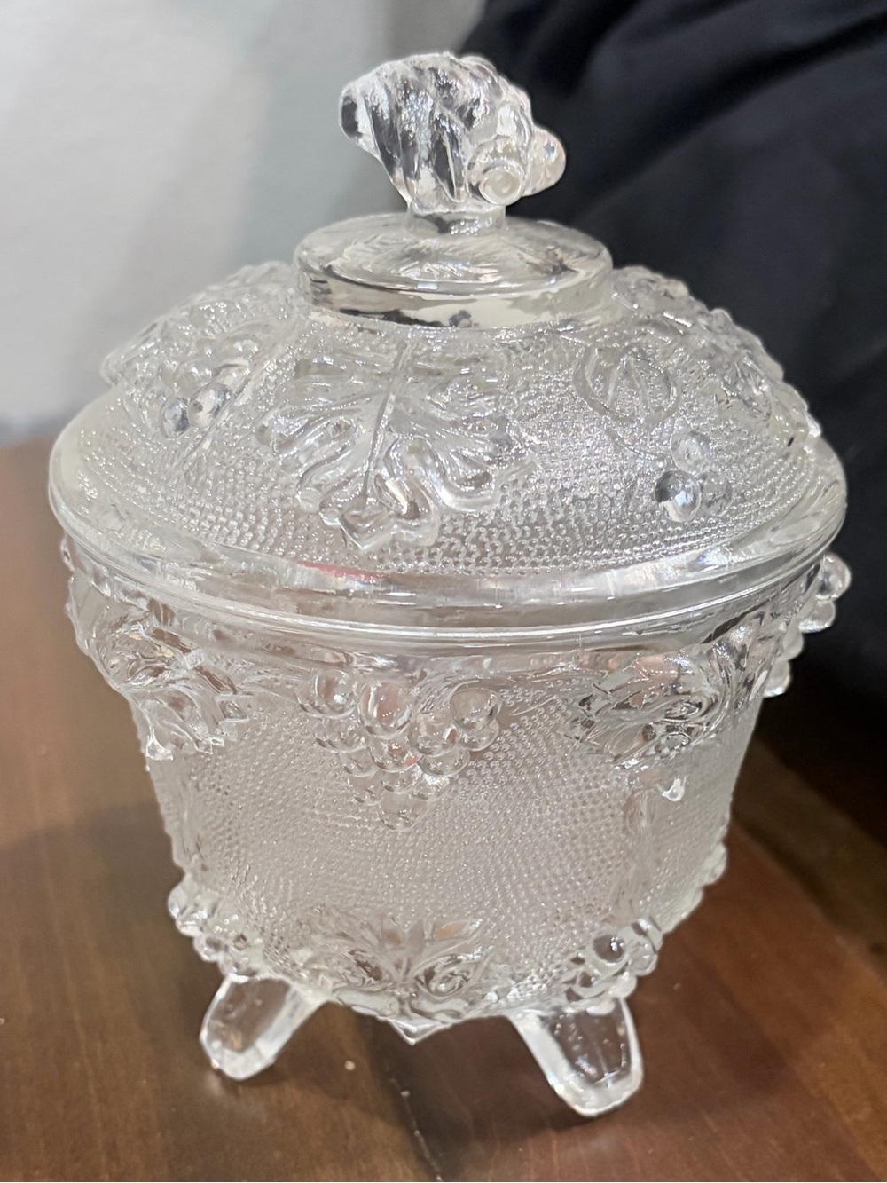 Clear Glass Decorative Candy Jar with Lid